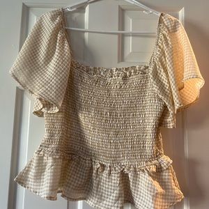 ASTR The Label Checkered Top